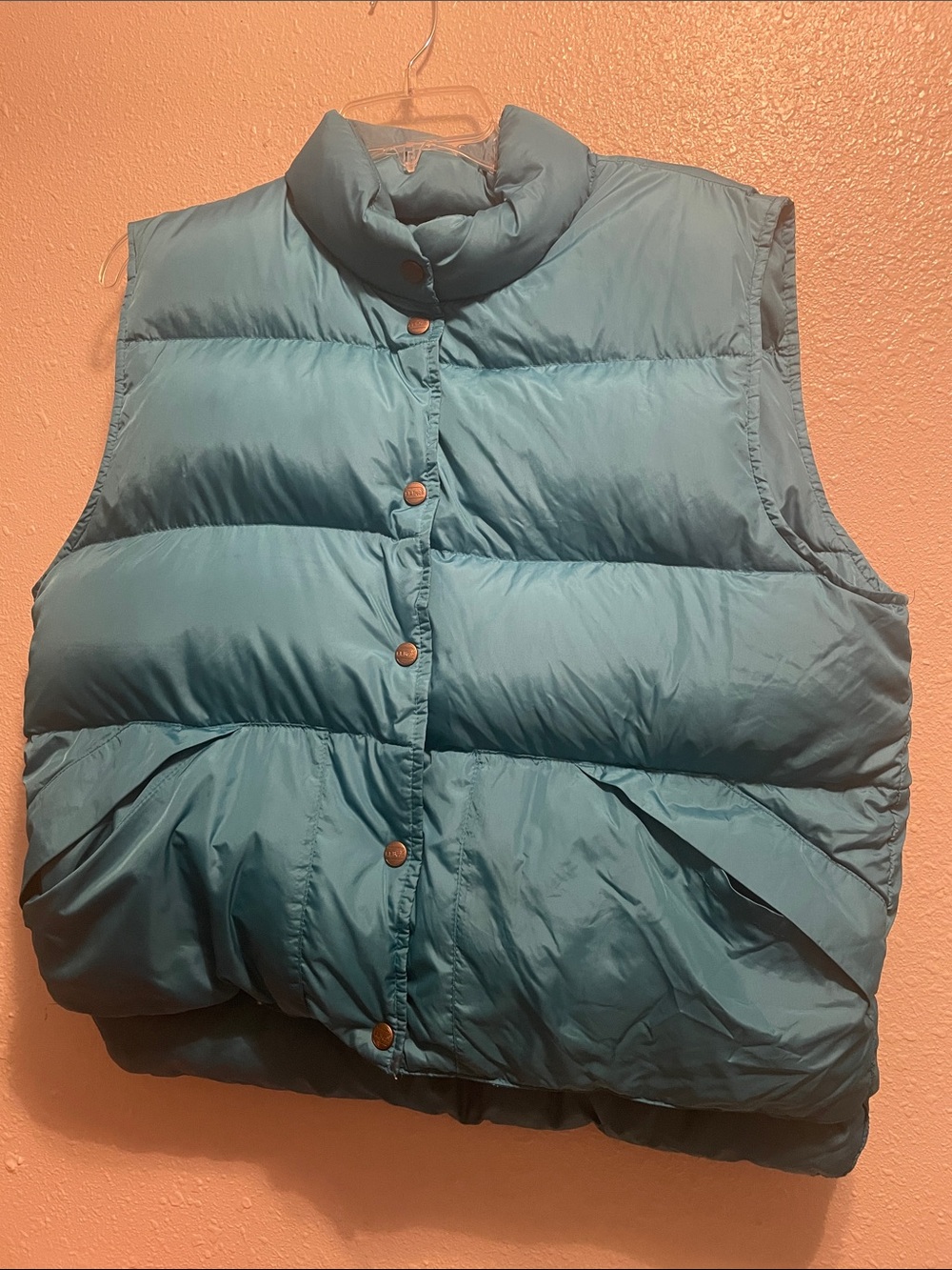 L.L. Bean Women’s Teal Quilted Goose Down Puffer Vest